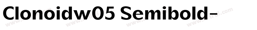 Clonoidw05 Semibold字体转换